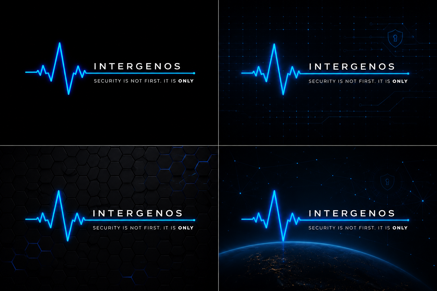 InterGenOS pulse wordmark — variants